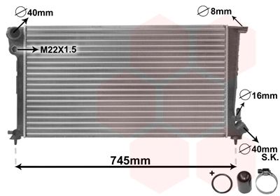 VAN WEZEL Radiators, Motora dzesēšanas sistēma 09002151